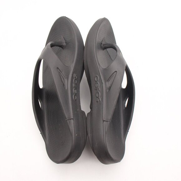 Oofos Oolala Men's 9 Women's 11 Recovery Flip Flop Thong Sandals Black - Picture 6 of 8